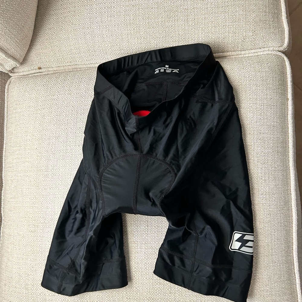NWOT women’s Bolt Black Cycling Shorts, size m